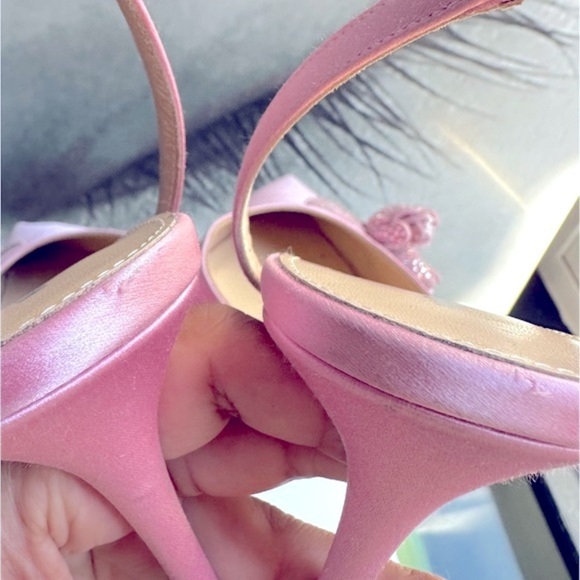 🌺 MACH & MACH🌺 Wonder Tulip Satin Slingback Pumps Size: 40 - Picture 11 of 17